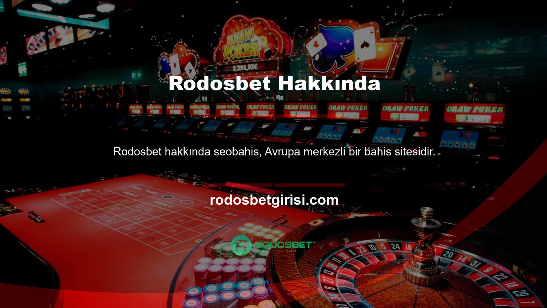 Rodosbet sitesi hakkında söyleyebileceğiniz ilk şey casino ve spor bahisleri hizmetleri sunmasıdır
